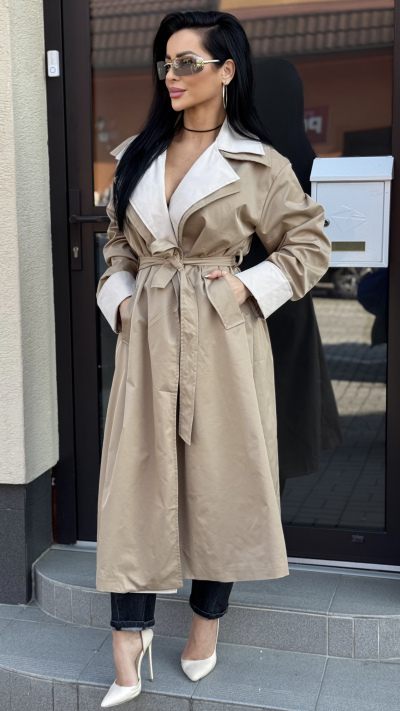 Béžový trenchcoat