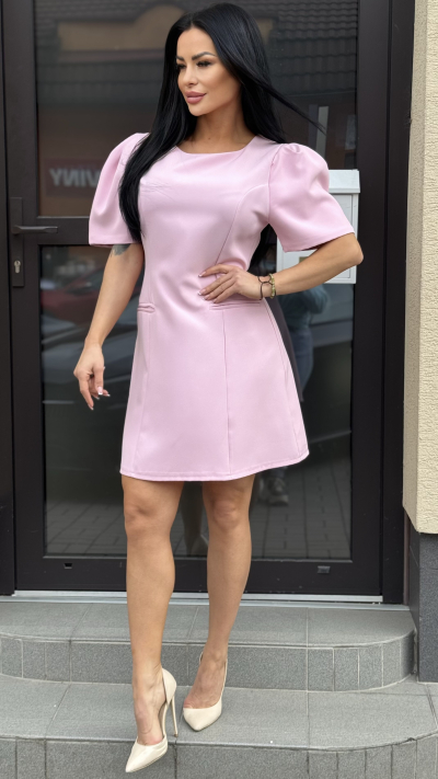 Bledo ružové elegantne šaty