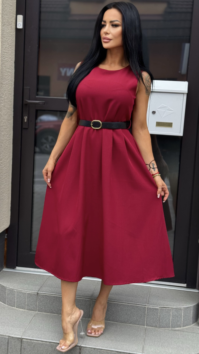Bordové elegantne šaty