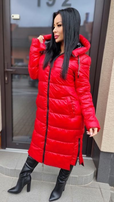 Červená zimná bunda 