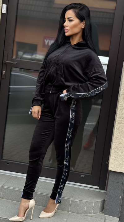 Čierna dvojdielna súprava