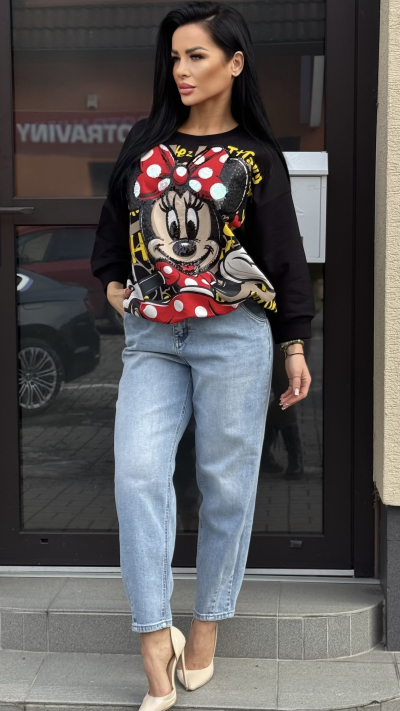 Čierna mikina s Mickey 