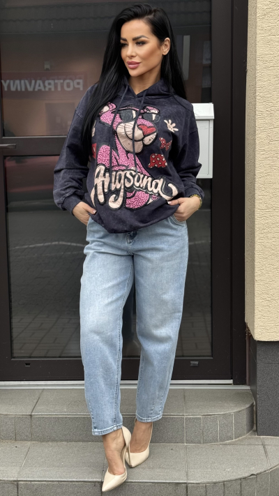 Dámska mikina – ružový panter