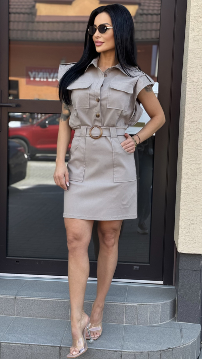 Dámské béžové šaty – Mia