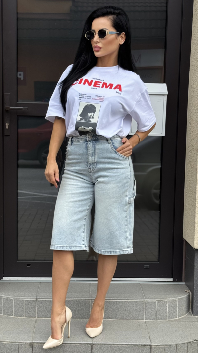 Dámské Džínsové Bermudy - Bella 