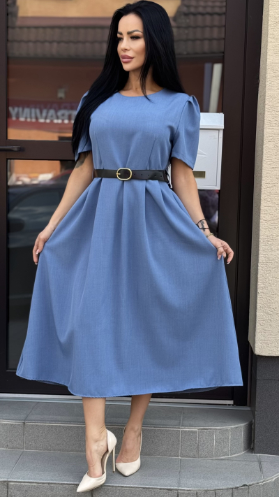 Dámské Modré elegantne šaty