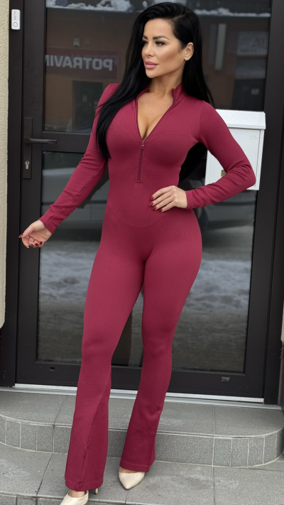 Dámsky bordový overal