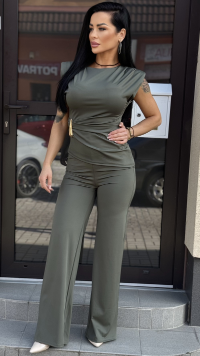 Dámsky komplet – khaki farba