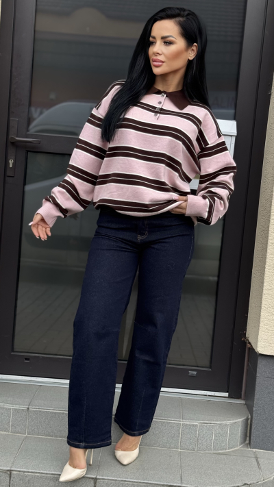 Dámsky pruhovaný pulover – Miriam