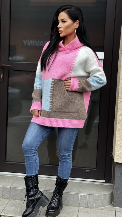 Dámsky sveter s kapucňou