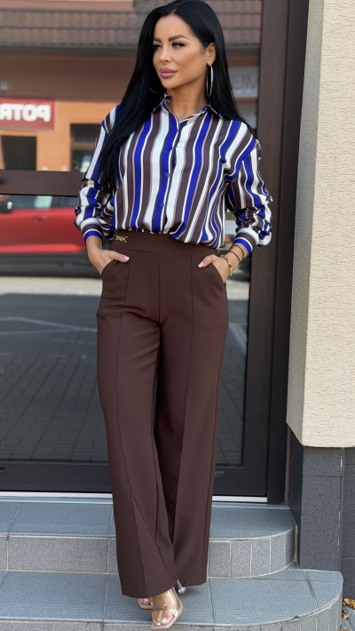 Elegantná dámska košeľa pásikavá