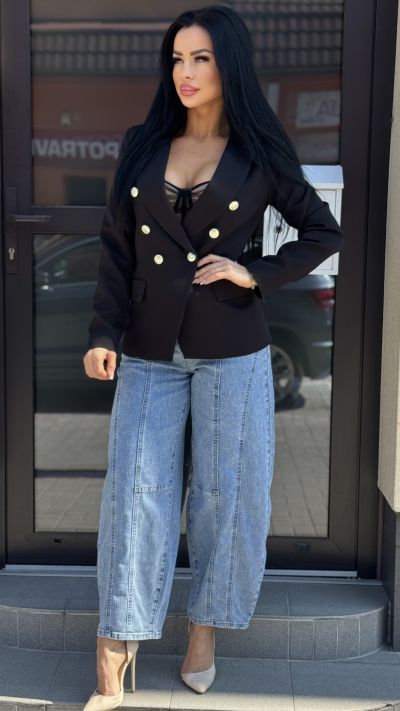 Elegantné  čierne sako