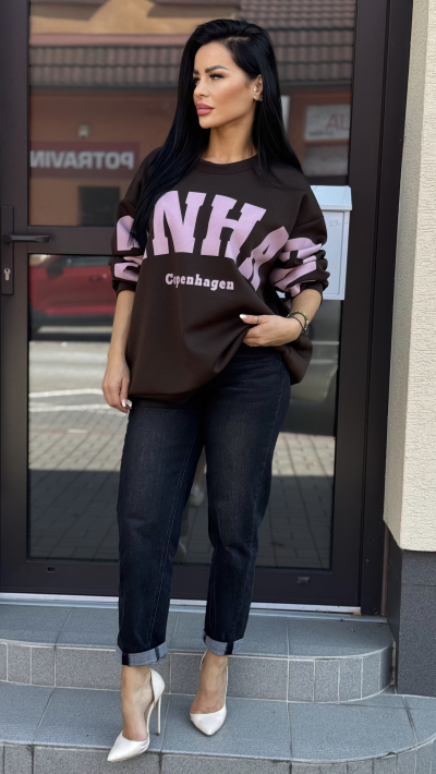 Hnedá OverSize mikina