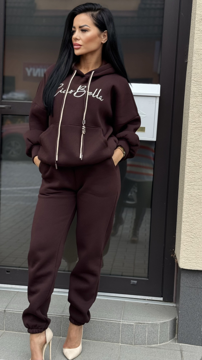 Hnedá tepláková súprava