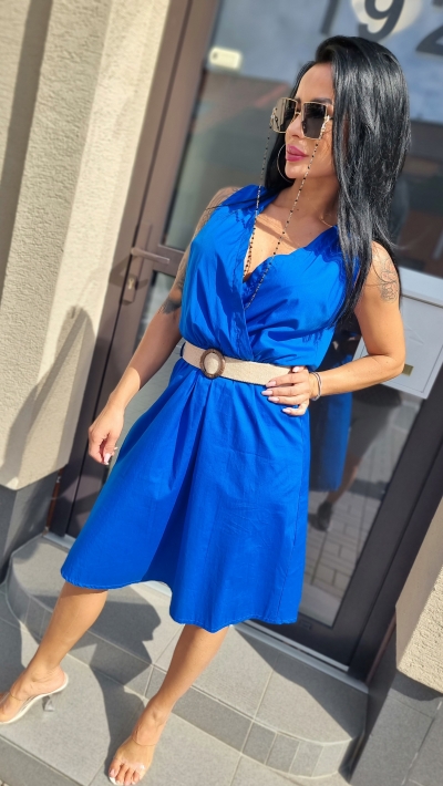 Kráľovský modré šaty - Valéria 