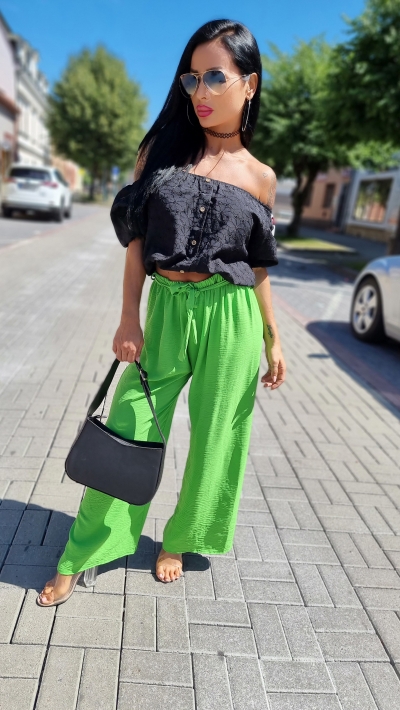 Letné nohavice - zelená farba