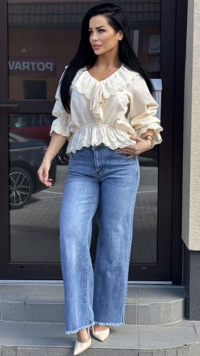 Maslová romantická blúzka