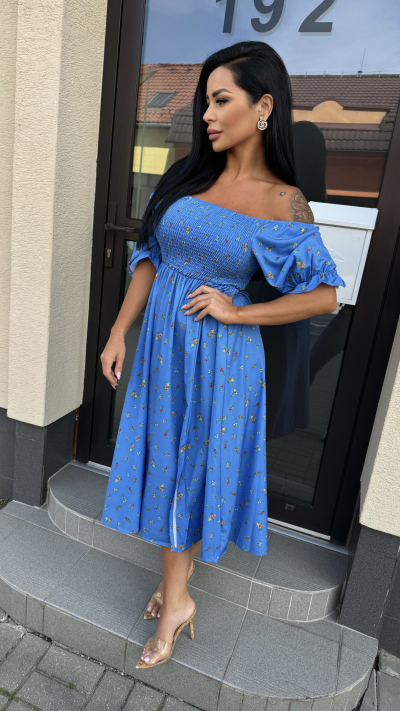 Modré letne  šaty – Janka